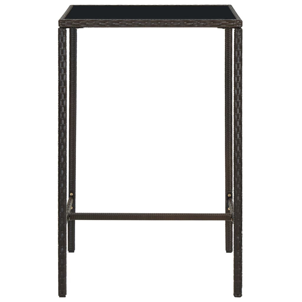 Set mobilier bar de grădină, cu perne, 3 piese, maro, poliratan GartenMobel Dekor