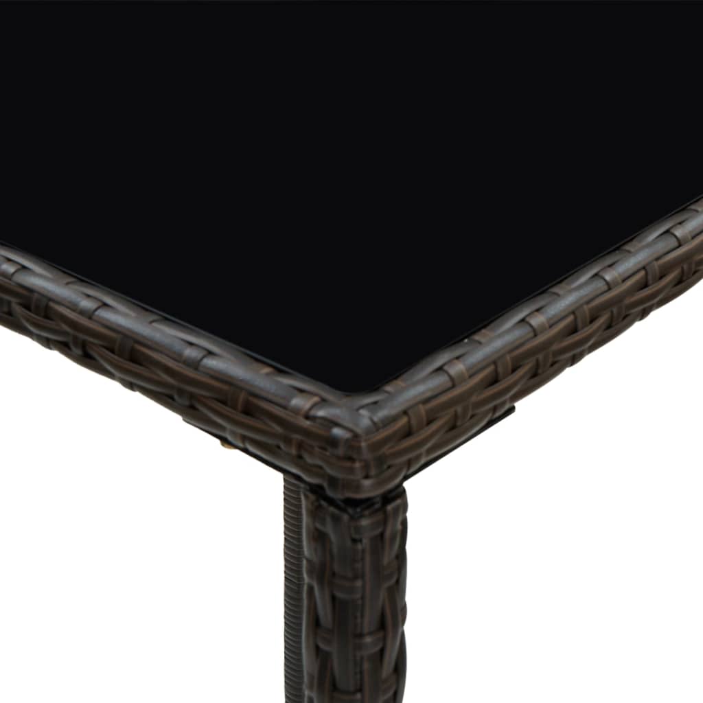 Set mobilier bar de grădină, cu perne, 3 piese, maro, poliratan GartenMobel Dekor