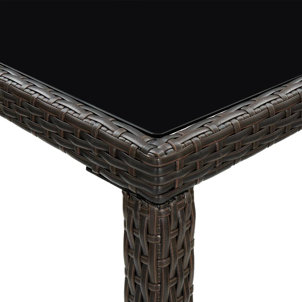 Set mobilier bar de grădină cu perne, 9 piese, maro, poliratan GartenMobel Dekor