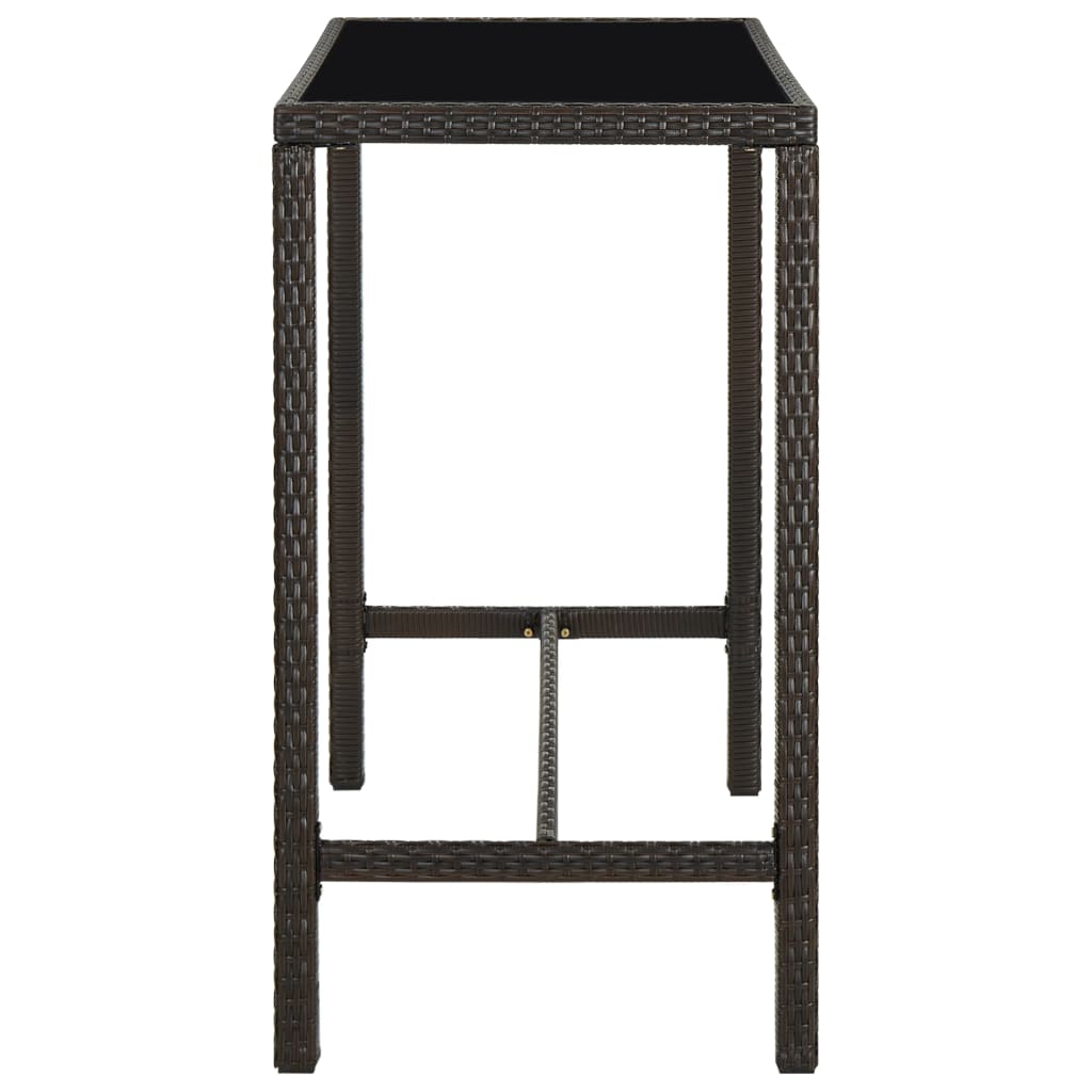 Set mobilier bar de grădină cu perne, 9 piese, maro, poliratan GartenMobel Dekor
