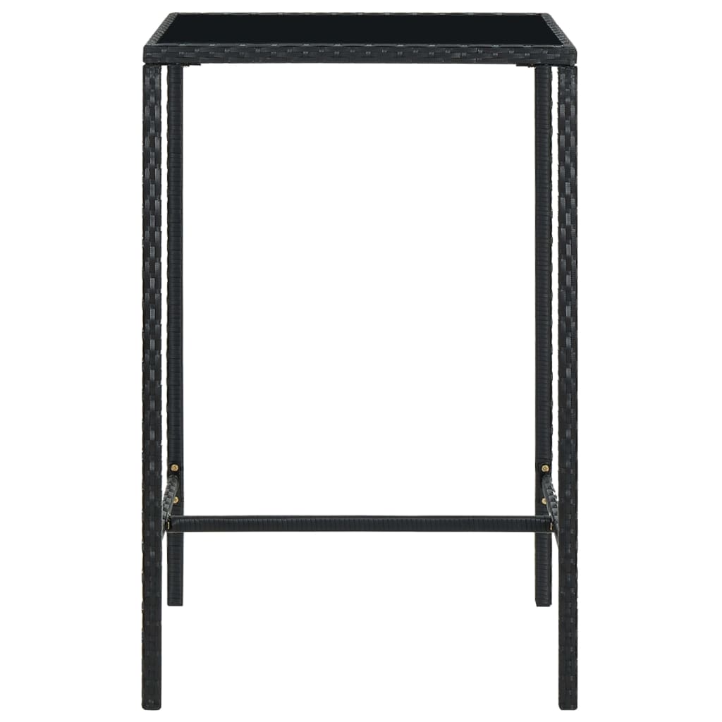 Set mobilier bar de grădină, 5 piese, negru, poliratan GartenMobel Dekor