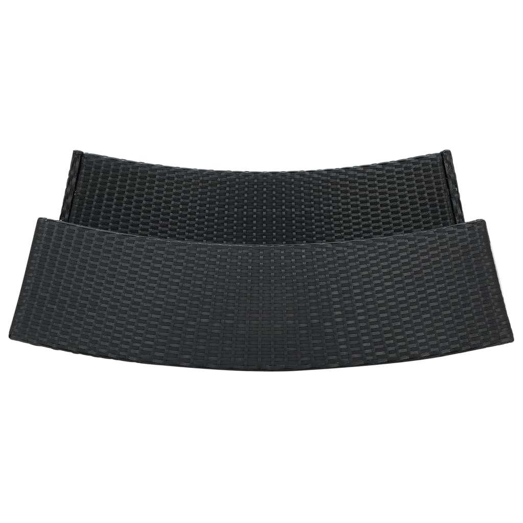 Set mobilier bar de grădină cu perne, 3 piese, negru GartenMobel Dekor