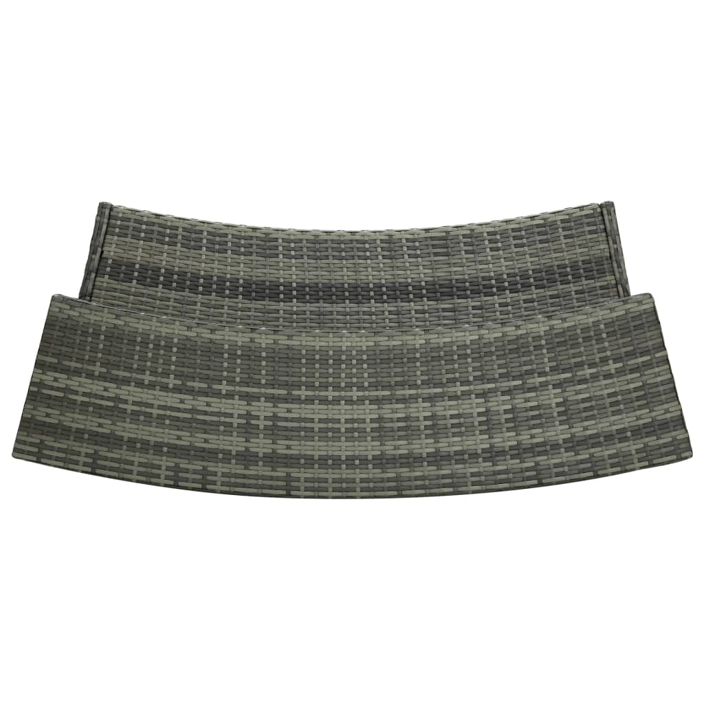 Set mobilier de bar de grădină cu perne, 3 piese, gri GartenMobel Dekor