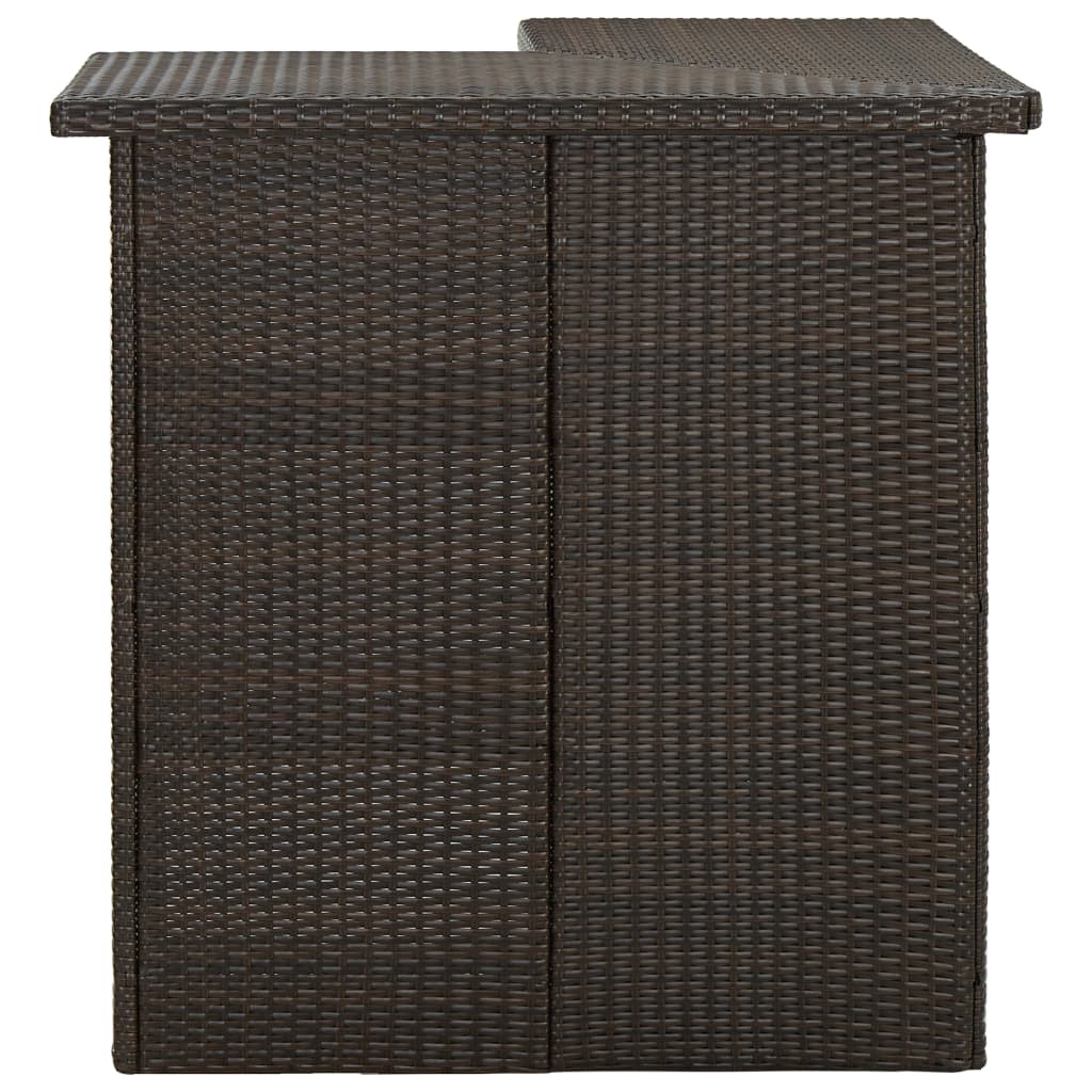 Set mobilier bar de grădină cu perne, 8 piese, maro, poliratan GartenMobel Dekor