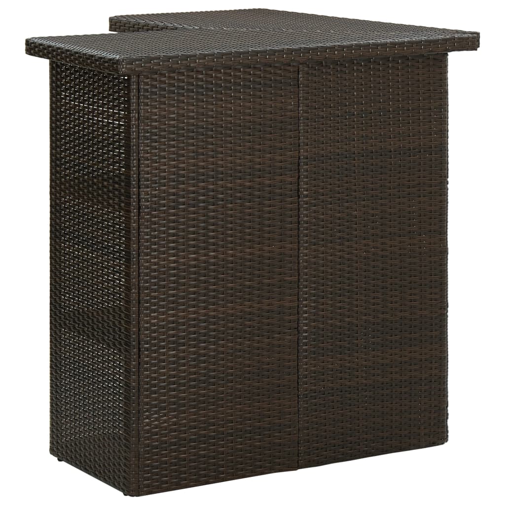 Set mobilier bar de grădină cu perne, 8 piese, maro, poliratan GartenMobel Dekor