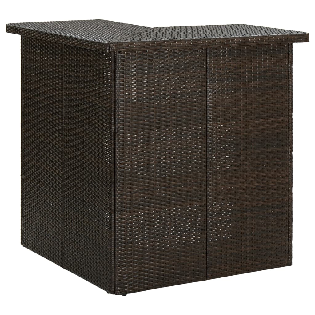 Set mobilier bar de grădină cu perne, 8 piese, maro, poliratan GartenMobel Dekor