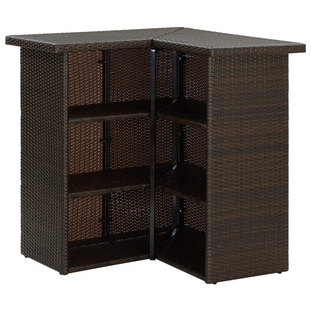 Set mobilier bar de grădină cu perne, 8 piese, maro, poliratan GartenMobel Dekor