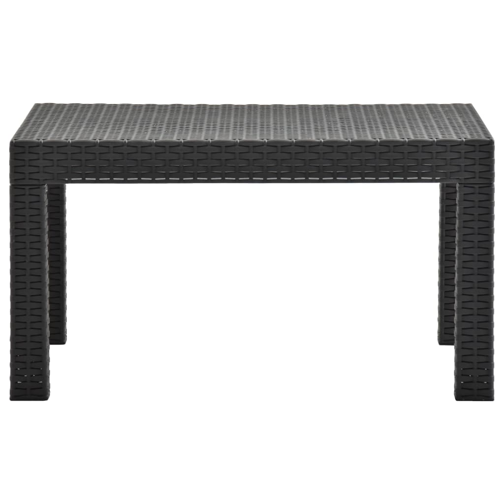 Set mobilier de grădină cu perne, 3 piese, antracit, PP ratan GartenMobel Dekor