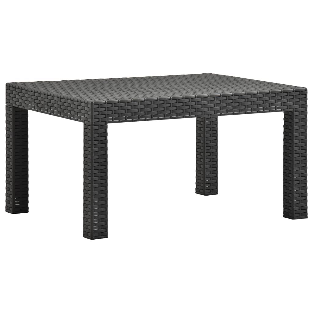 Set mobilier de grădină cu perne, 3 piese, antracit, PP ratan GartenMobel Dekor
