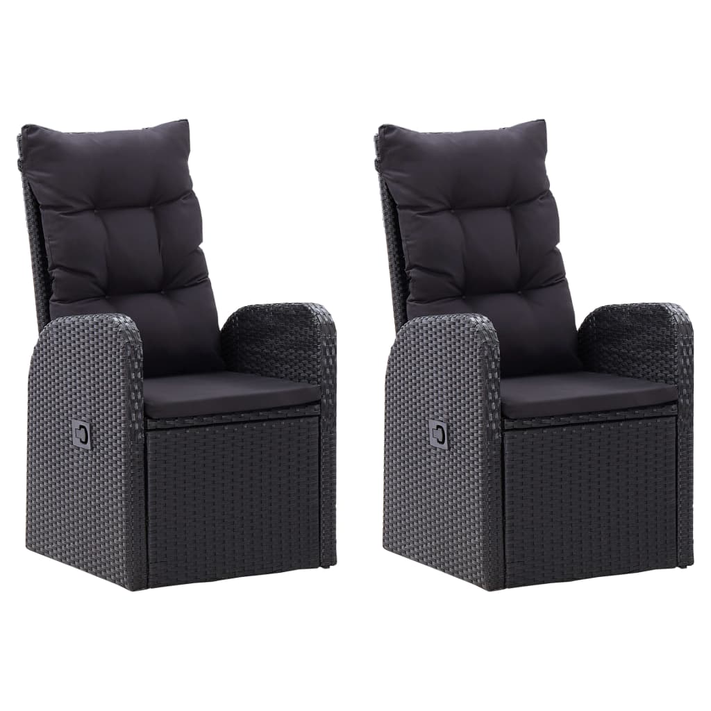 Set de masă pentru grădină, 5 piese, negru GartenMobel Dekor