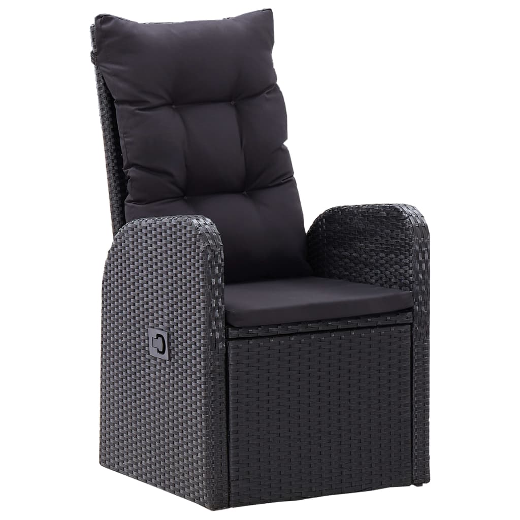 Set de masă pentru grădină, 5 piese, negru GartenMobel Dekor