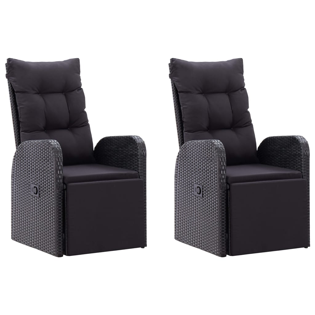 Set de masă pentru grădină, 5 piese, negru GartenMobel Dekor
