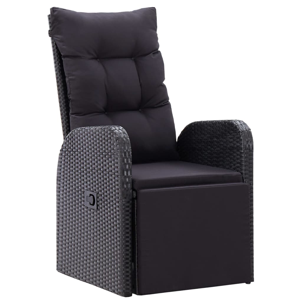 Set de masă pentru grădină, 5 piese, negru GartenMobel Dekor