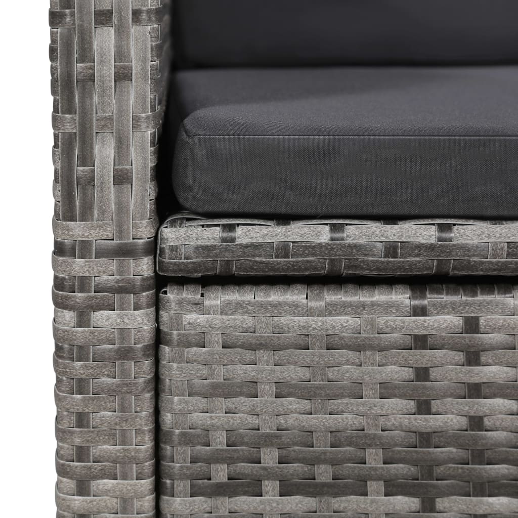 Set mobilier de grădină, 3 piese, gri GartenMobel Dekor