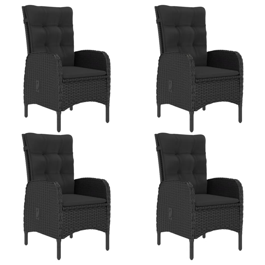 Set mobilier de grădină, 5 piese, negru GartenMobel Dekor