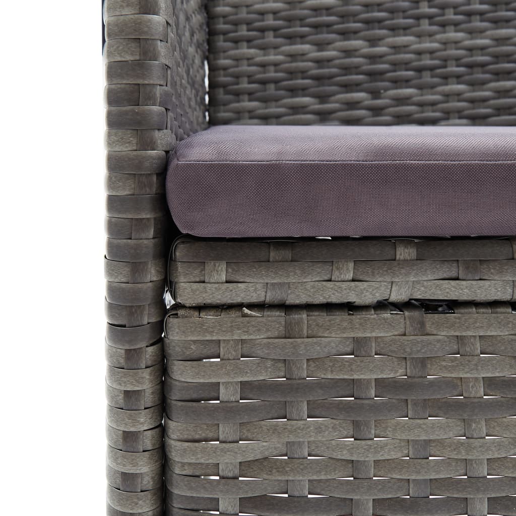 Set mobilier de grădină, 9 piese, gri GartenMobel Dekor
