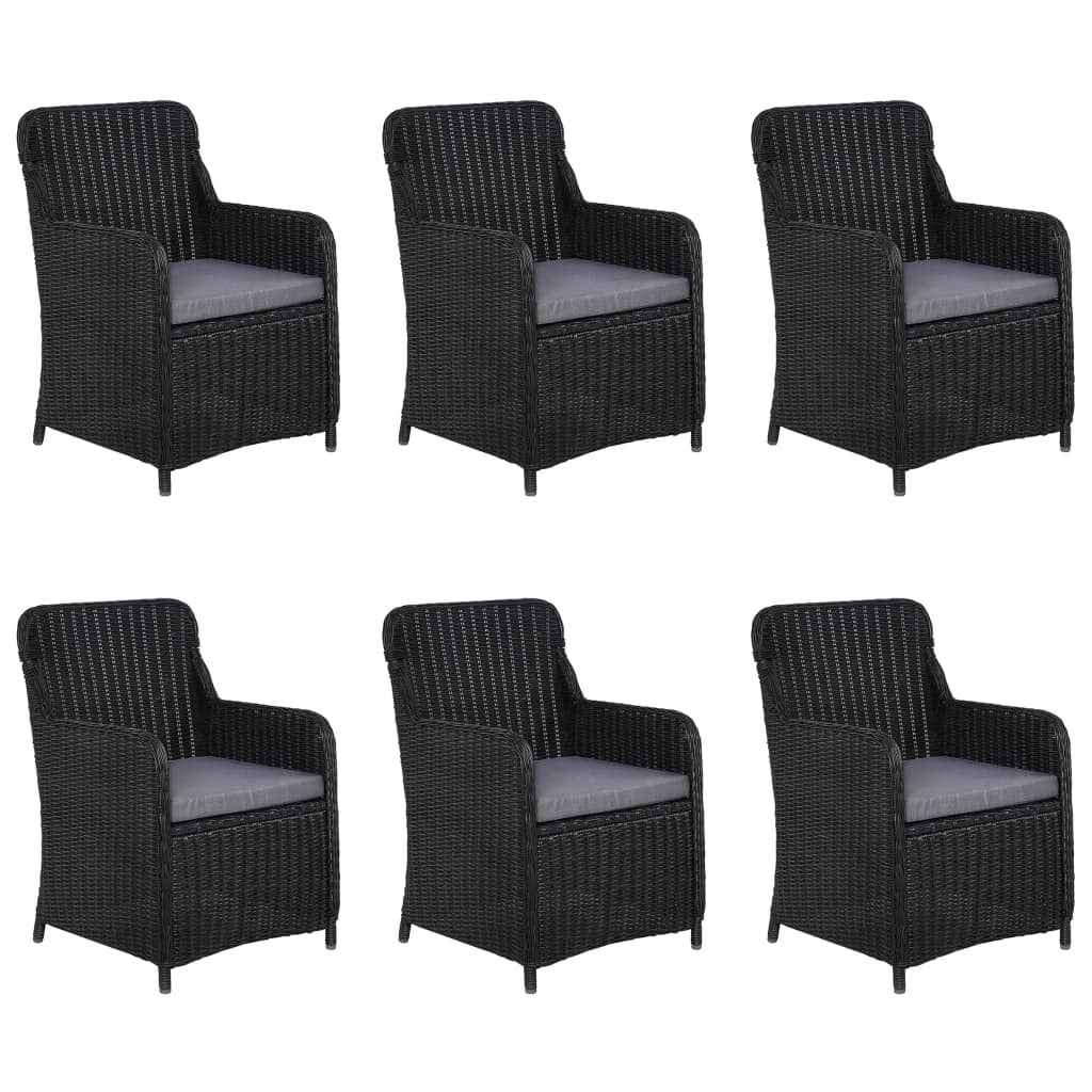 Set mobilier pentru grădină, 7 piese, negru GartenMobel Dekor