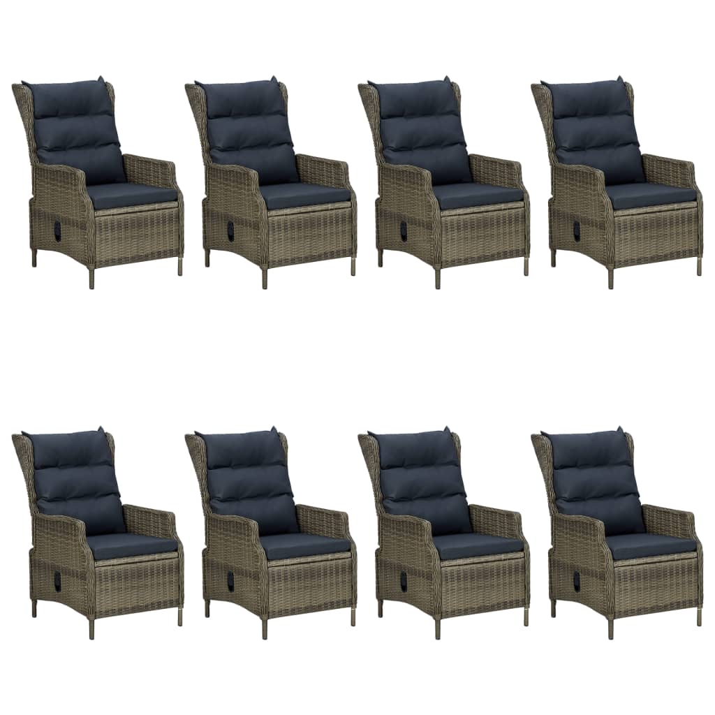 Set mobilier de grădină, 9 piese, maro GartenMobel Dekor