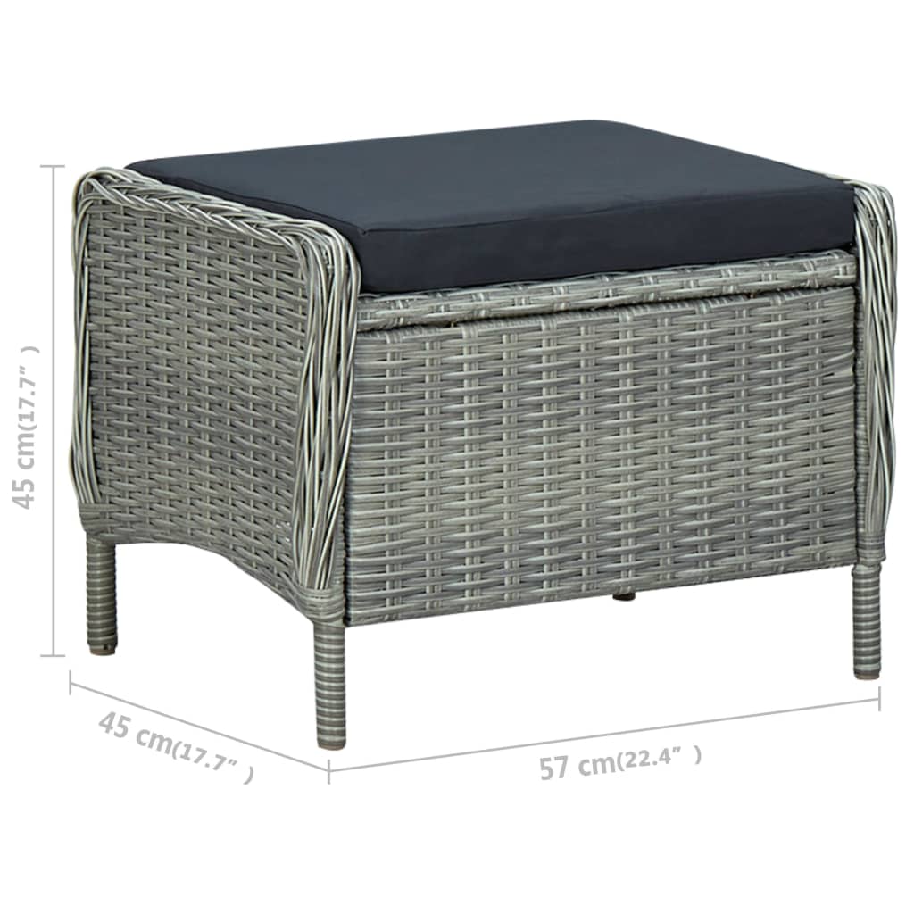 Set mobiliar pentru grădină, 5 piese, gri deschis GartenMobel Dekor