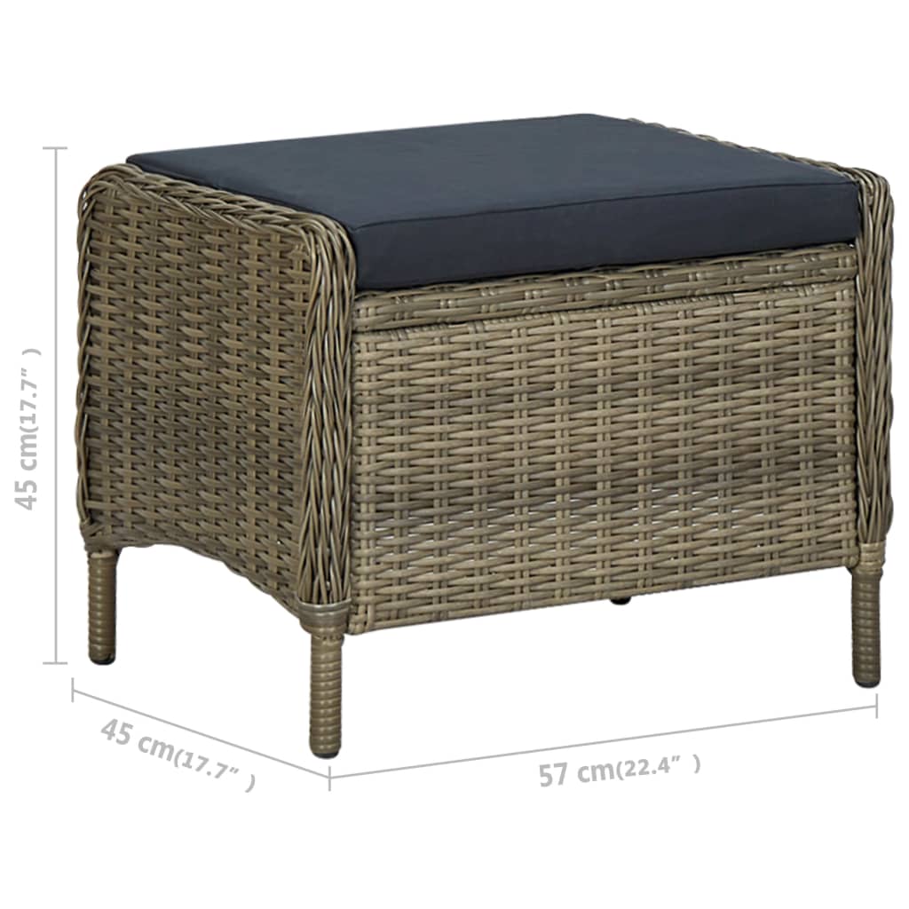Set mobilier de grădină, 5 piese, maro GartenMobel Dekor