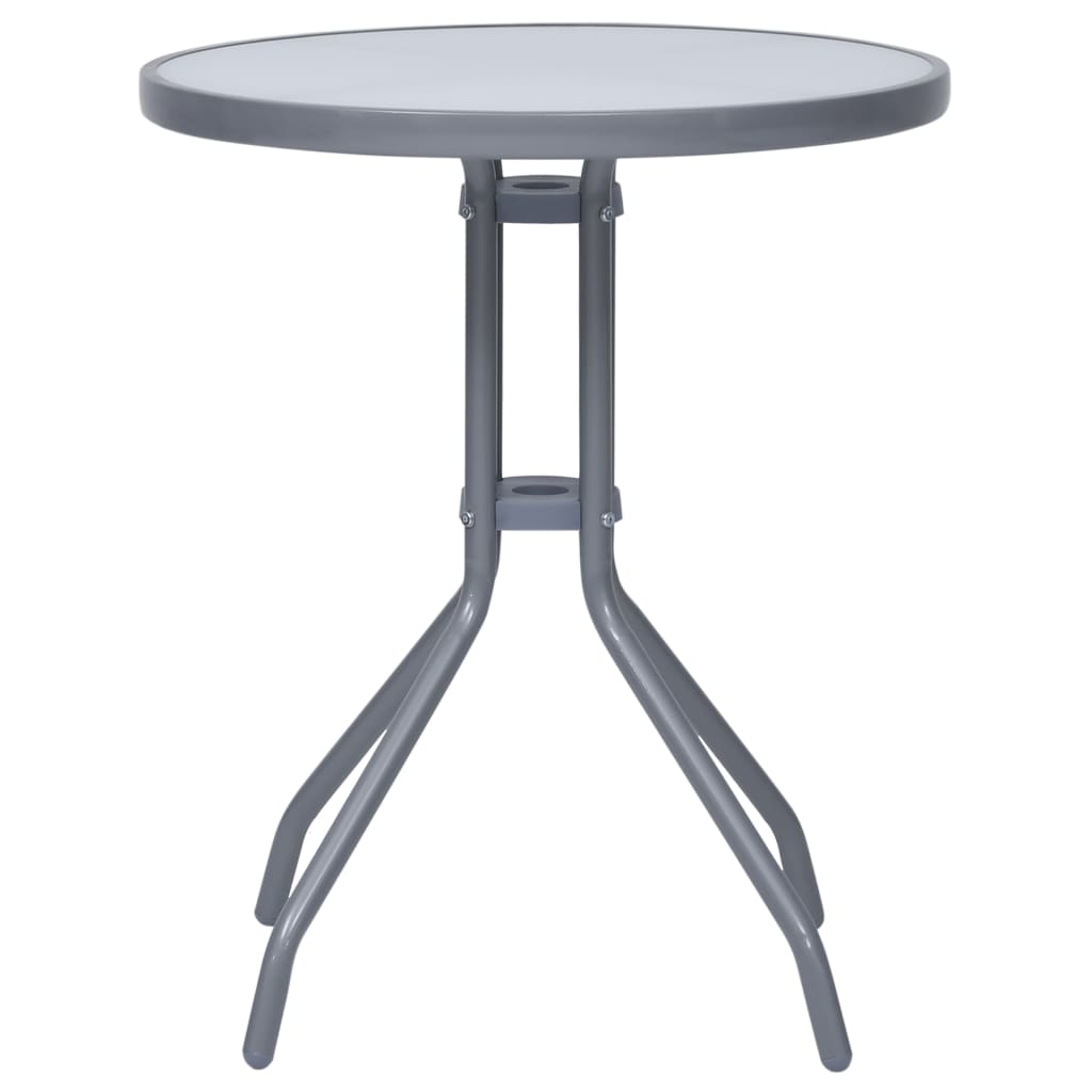 Set mobilier bistro, 3 piese, argintiu, aluminiu și textilenă GartenMobel Dekor