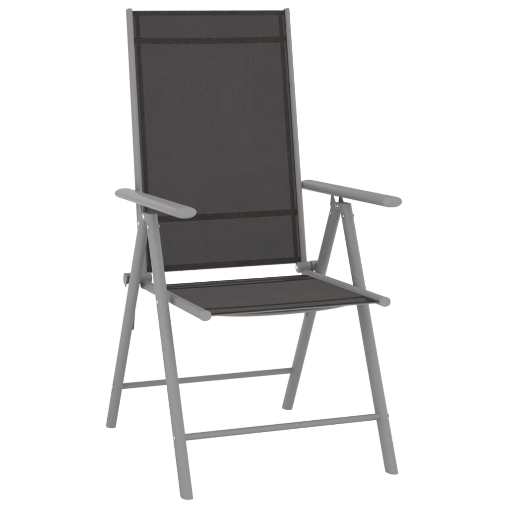 Set mobilier bistro, 3 piese, argintiu, aluminiu și textilenă GartenMobel Dekor