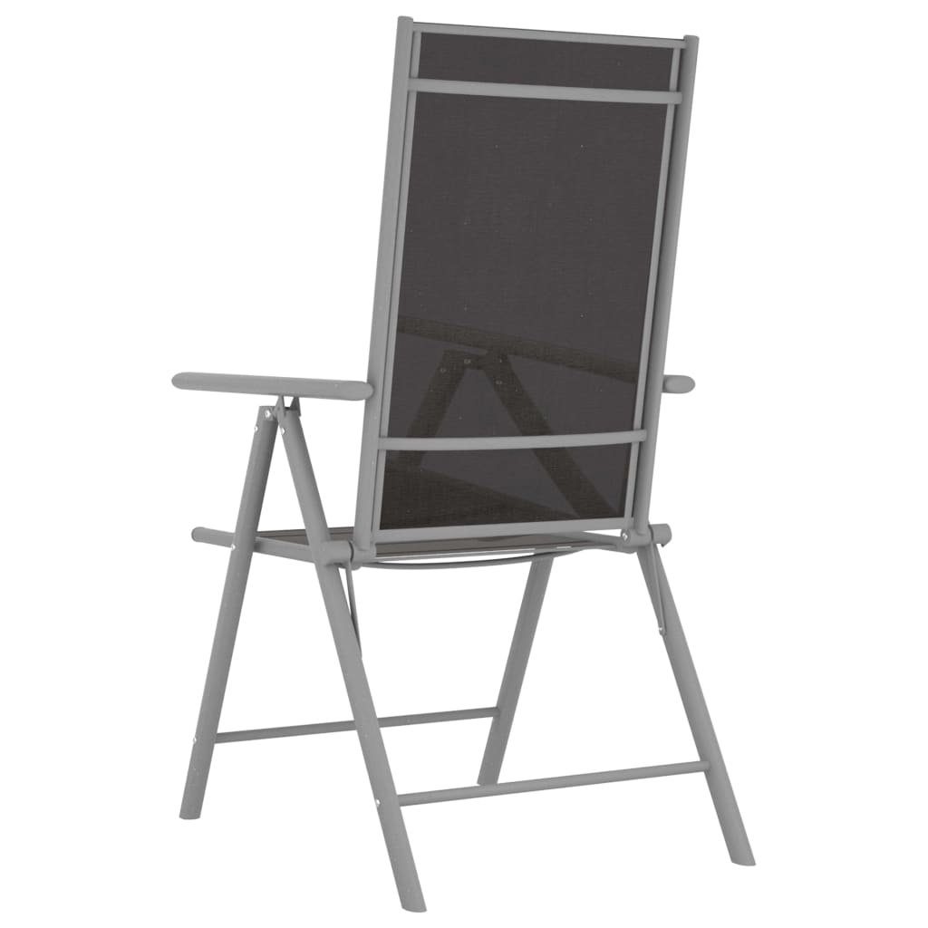 Set mobilier bistro, 3 piese, argintiu, aluminiu și textilenă GartenMobel Dekor