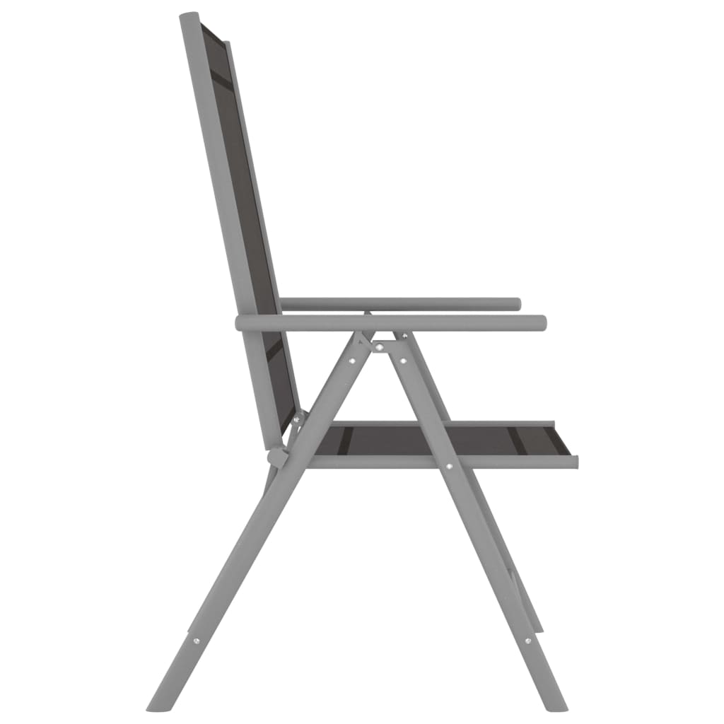 Set mobilier bistro, 3 piese, argintiu, aluminiu și textilenă GartenMobel Dekor