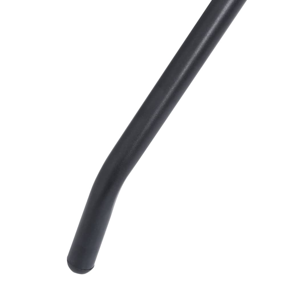 Set mobilier bistro, 3 piese, negru, aluminiu și textilenă GartenMobel Dekor