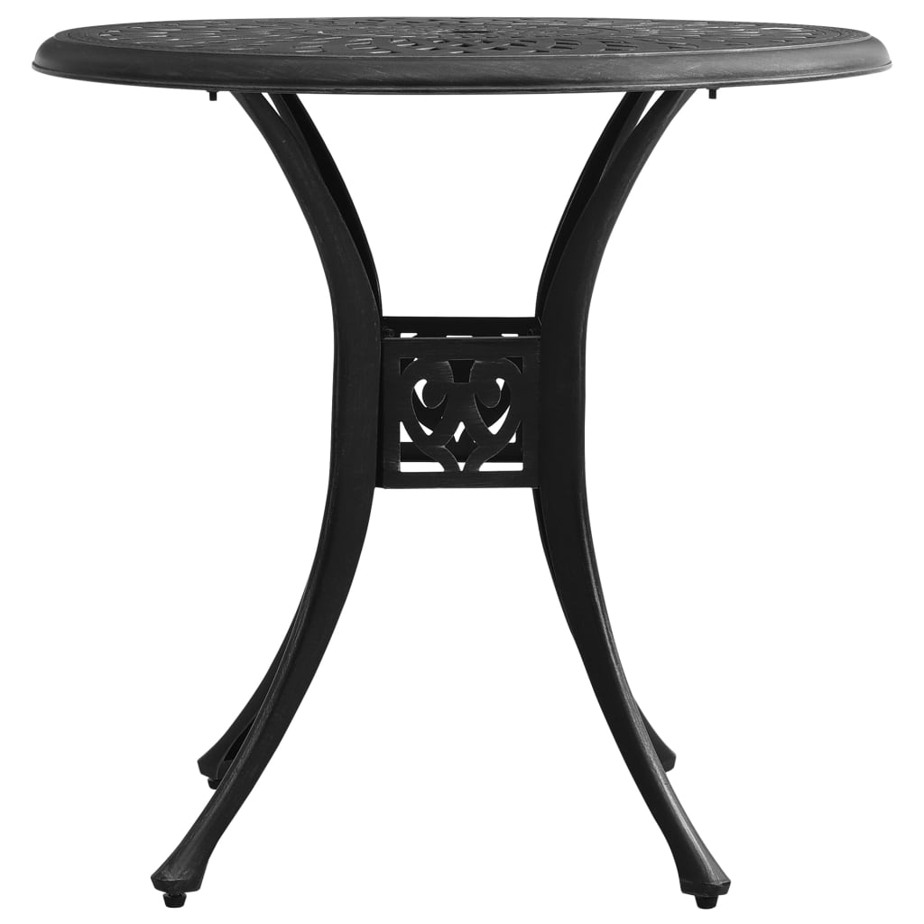Set mobilier bistro, 3 piese, negru, aluminiu turnat GartenMobel Dekor