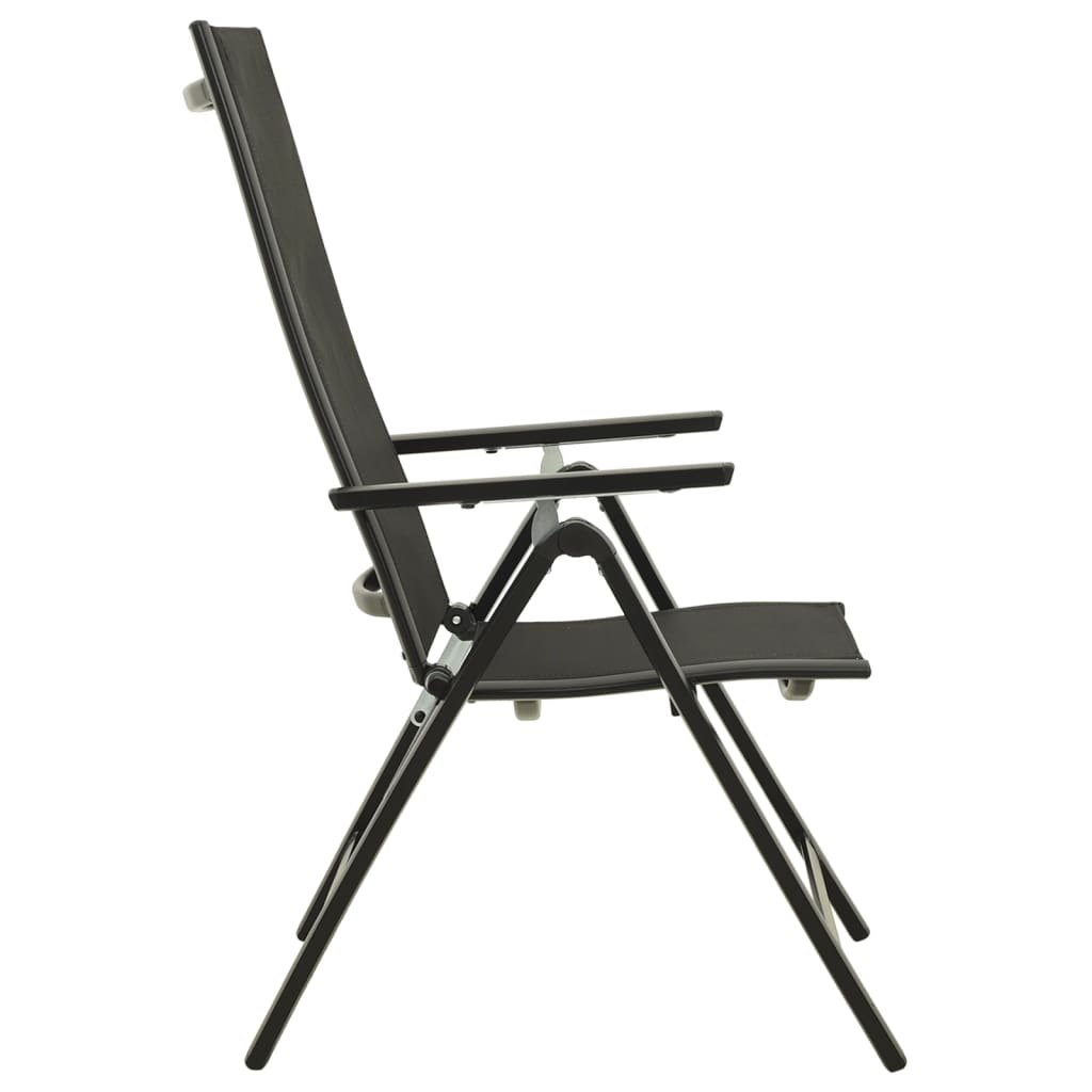 Set mobilier bistro, 3 piese, negru și antracit GartenMobel Dekor