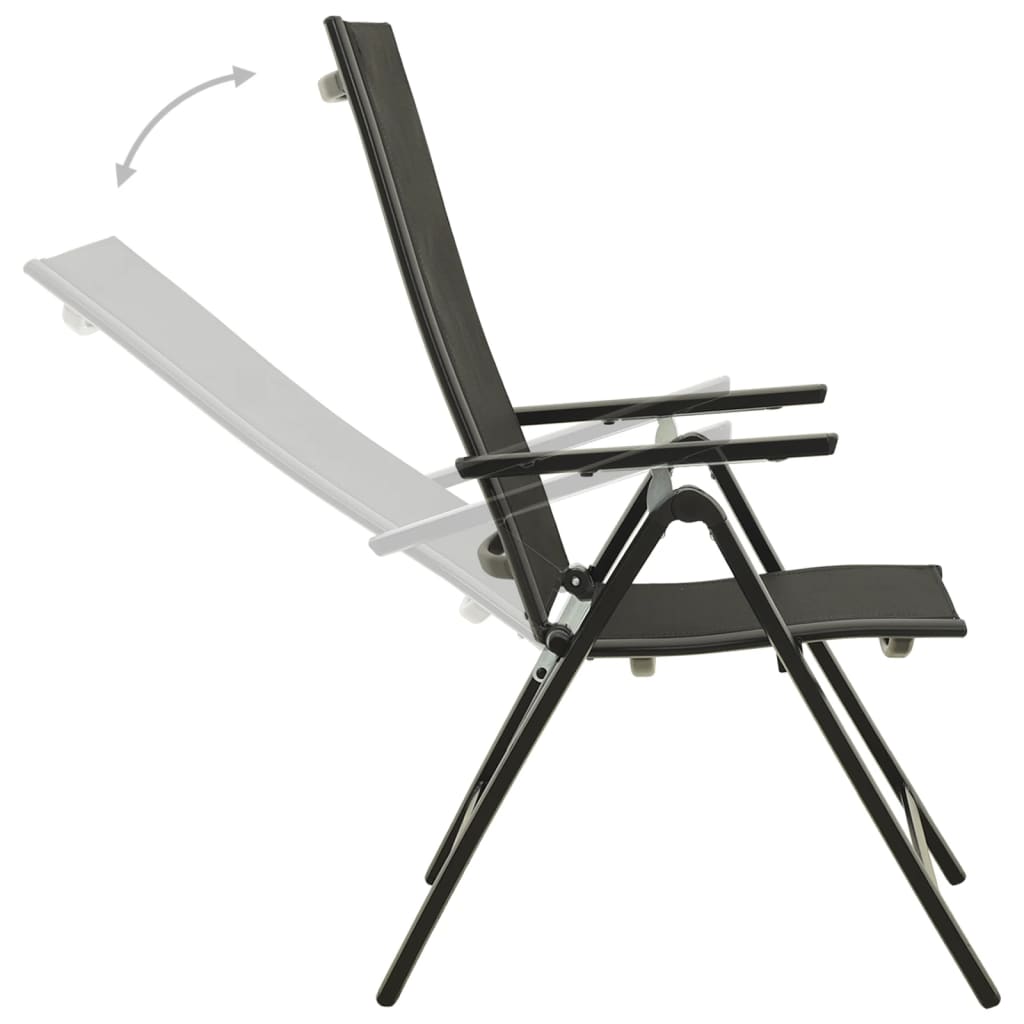 Set mobilier bistro, 3 piese, negru și antracit GartenMobel Dekor