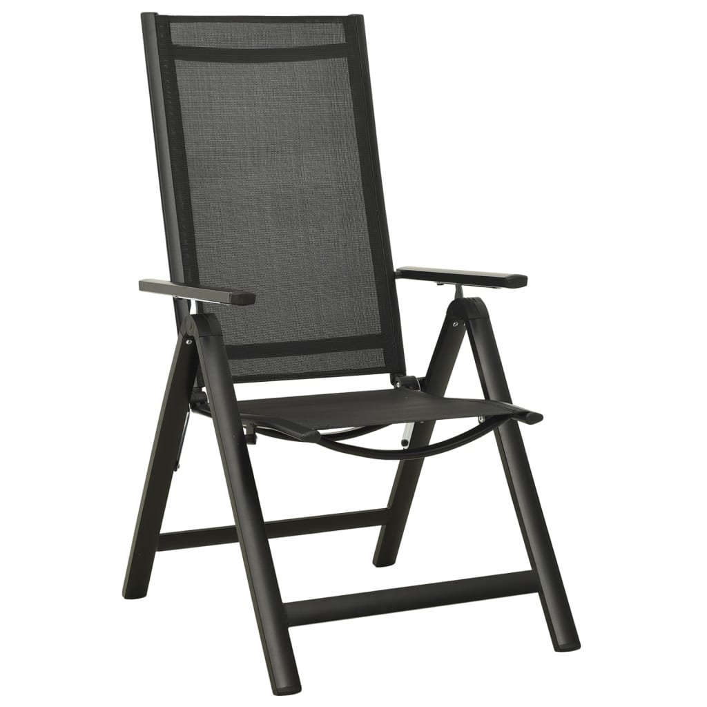 Set mobilier bistro, 3 piese, negru și antracit GartenMobel Dekor