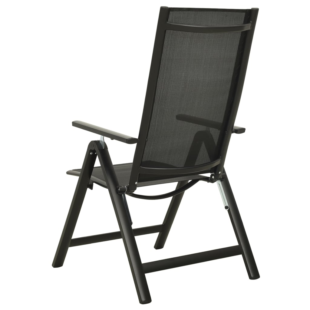 Set mobilier bistro, 3 piese, negru și antracit GartenMobel Dekor