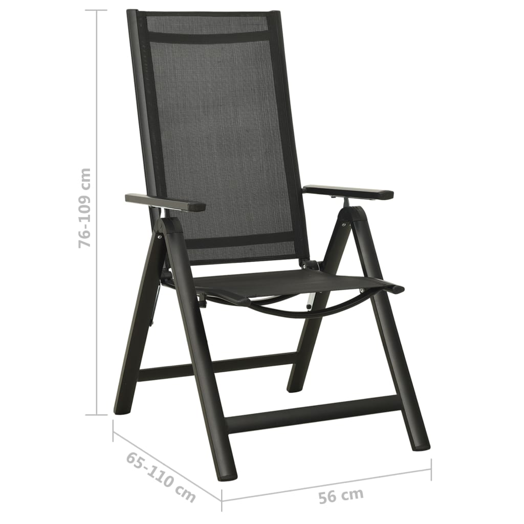 Set mobilier bistro, 5 piese, negru și antracit GartenMobel Dekor