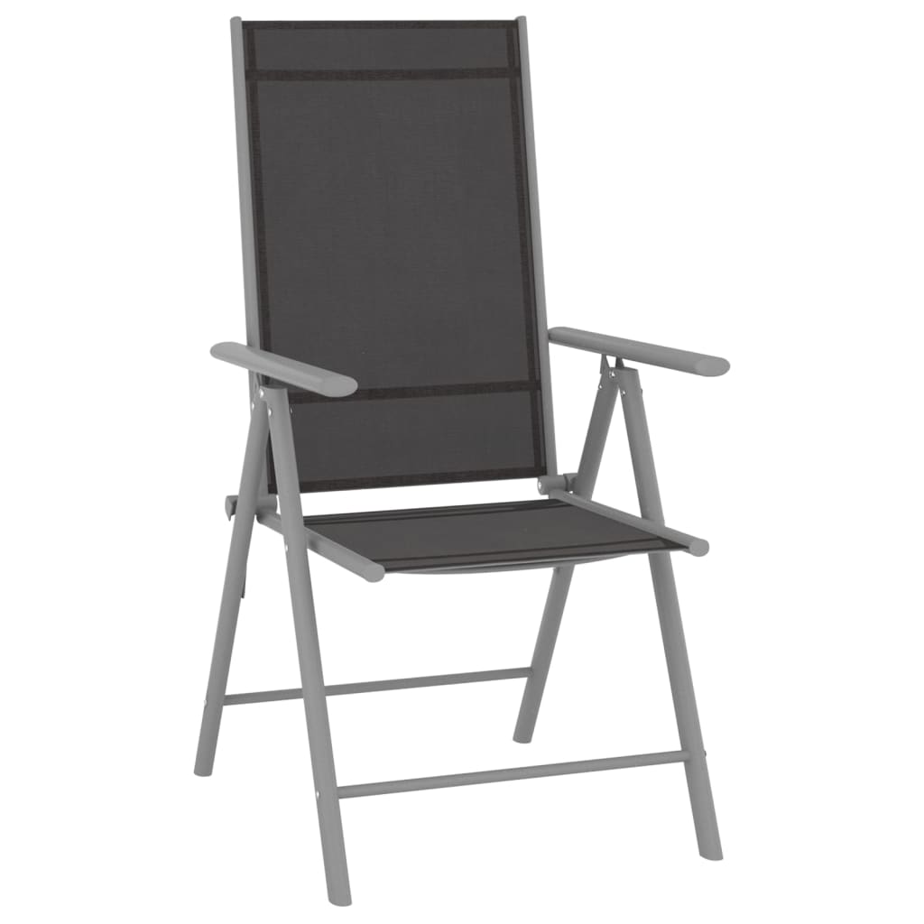 Set mobilier de grădină, 10 piese, negru și argintiu GartenMobel Dekor