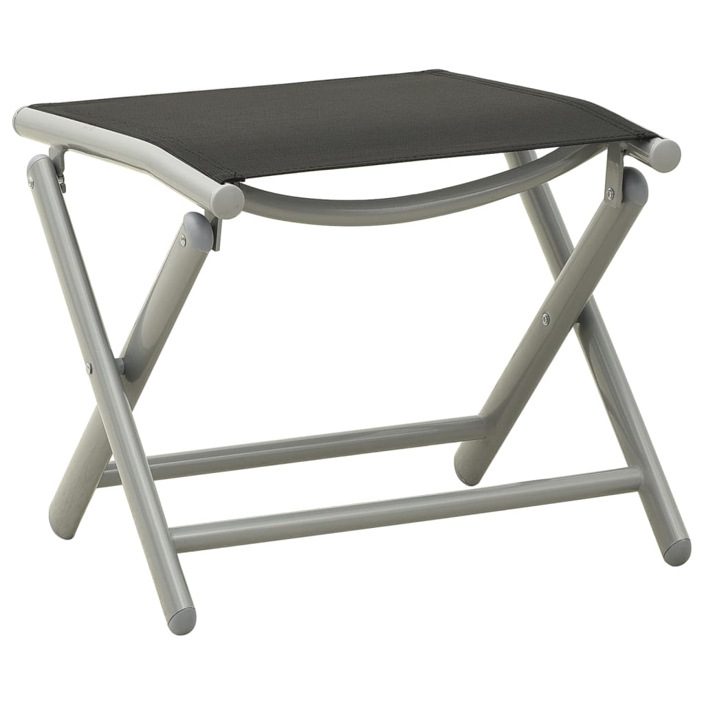 Set mobilier de grădină, 10 piese, negru și argintiu GartenMobel Dekor