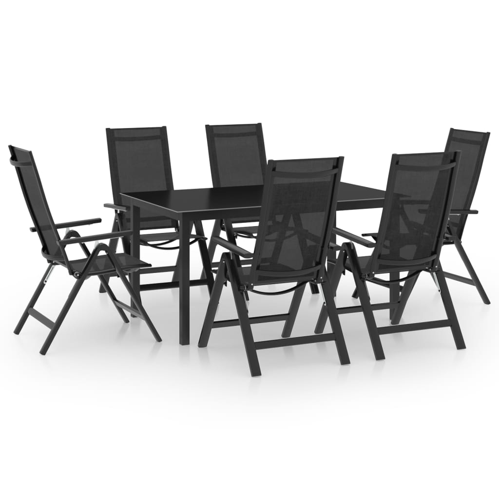 Set mobilier de grădină, 7 piese, antracit, aluminiu GartenMobel Dekor