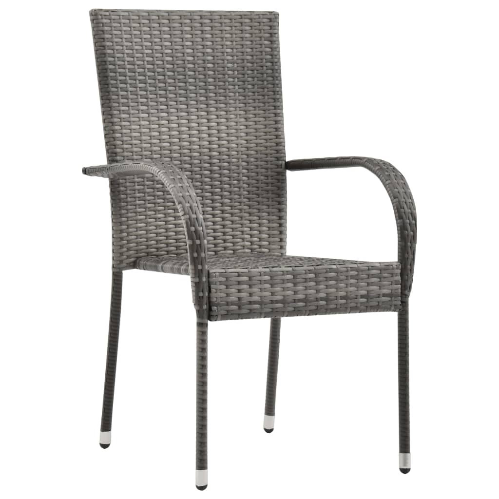 Set mobilier de grădină, 3 piese, gri, poliratan GartenMobel Dekor