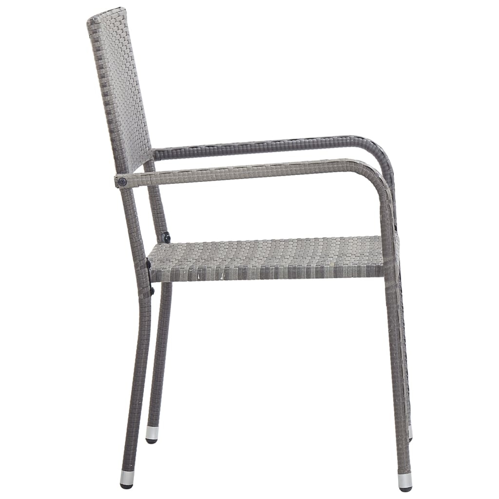 Set mobilier de grădină, 3 piese, gri, poliratan GartenMobel Dekor