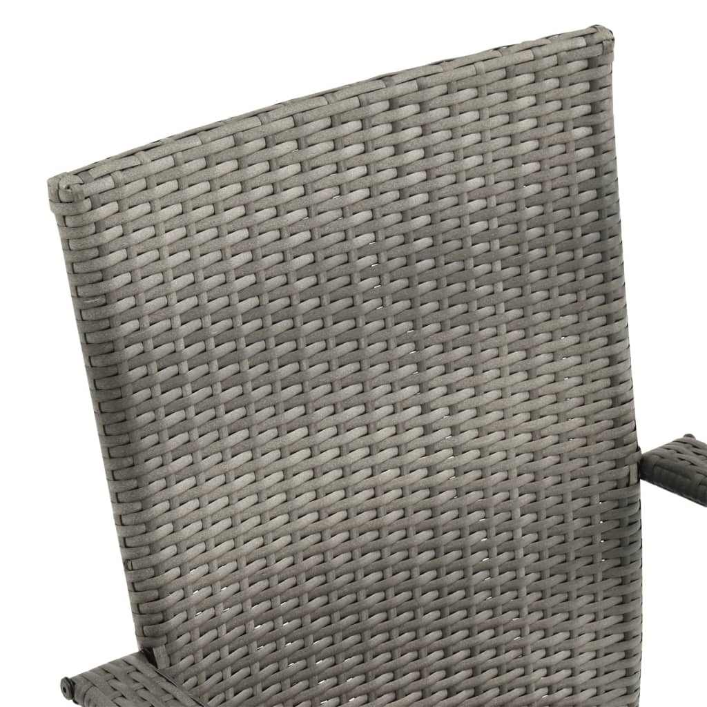 Set mobilier de grădină, 3 piese, gri, poliratan GartenMobel Dekor