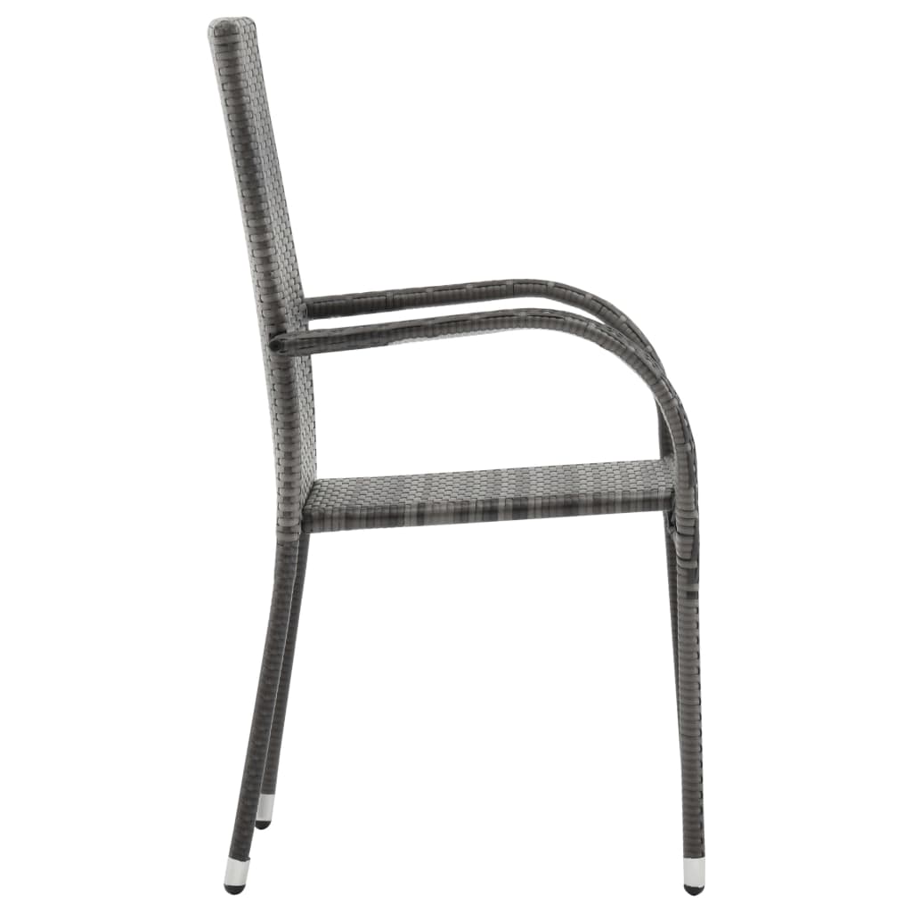 Set mobilier de grădină, 3 piese, gri, poliratan GartenMobel Dekor