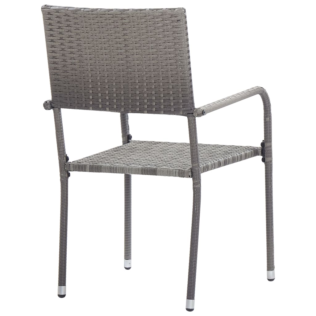Set mobilier de grădină, 3 piese, gri, poliratan GartenMobel Dekor