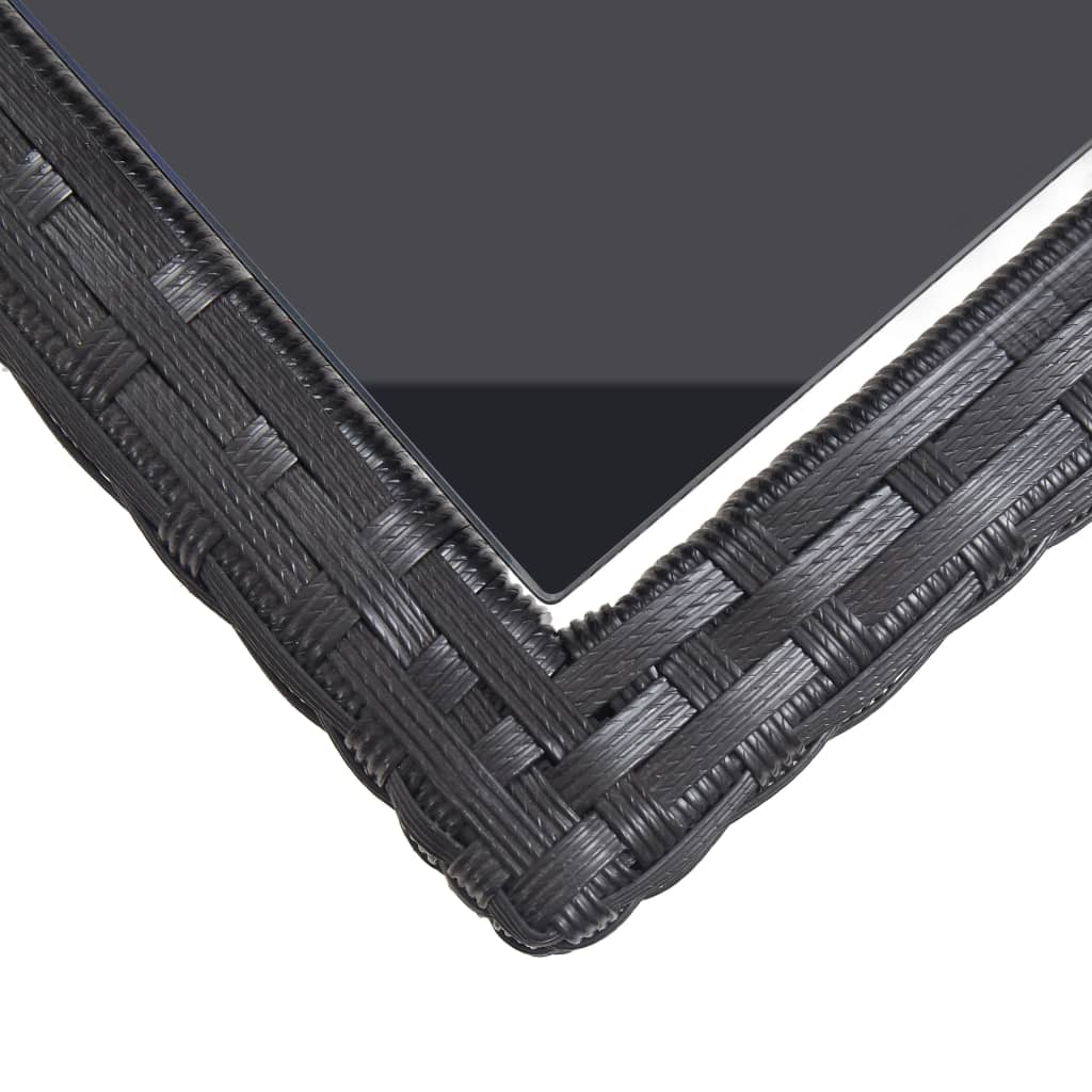 Set mobilier de grădină, 3 piese, negru GartenMobel Dekor