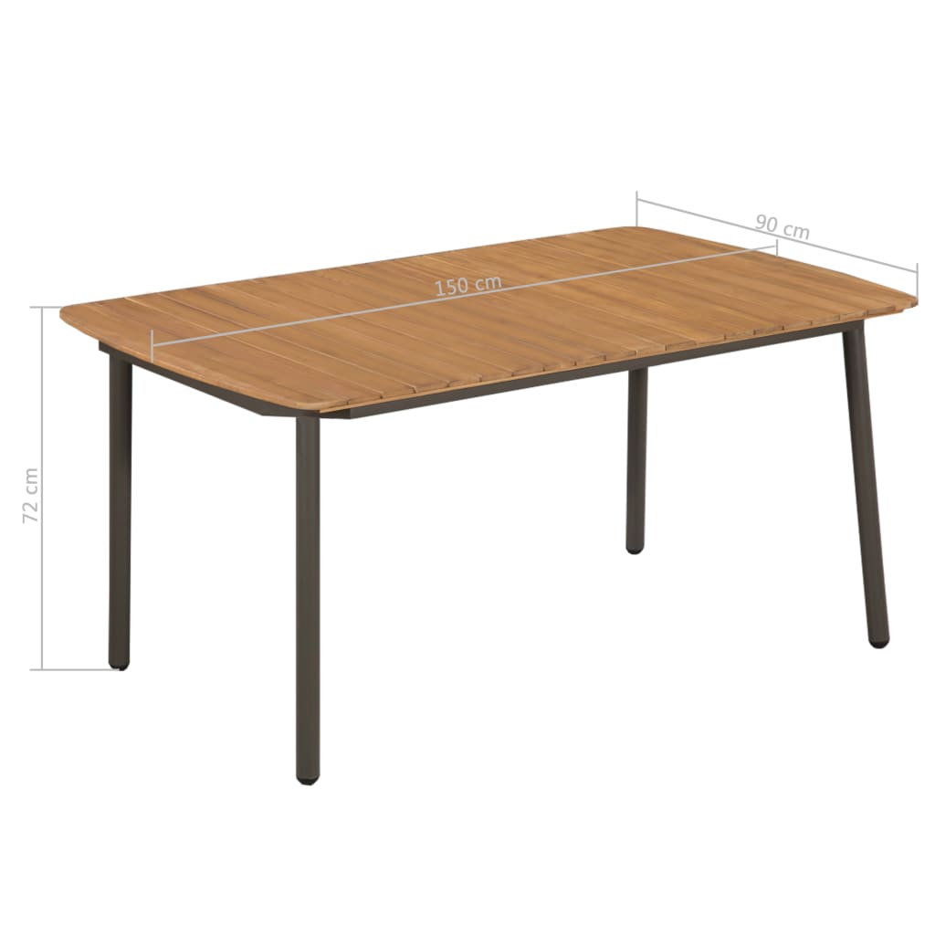 Set mobilier de grădină, 5 piese, negru, poliratan GartenMobel Dekor