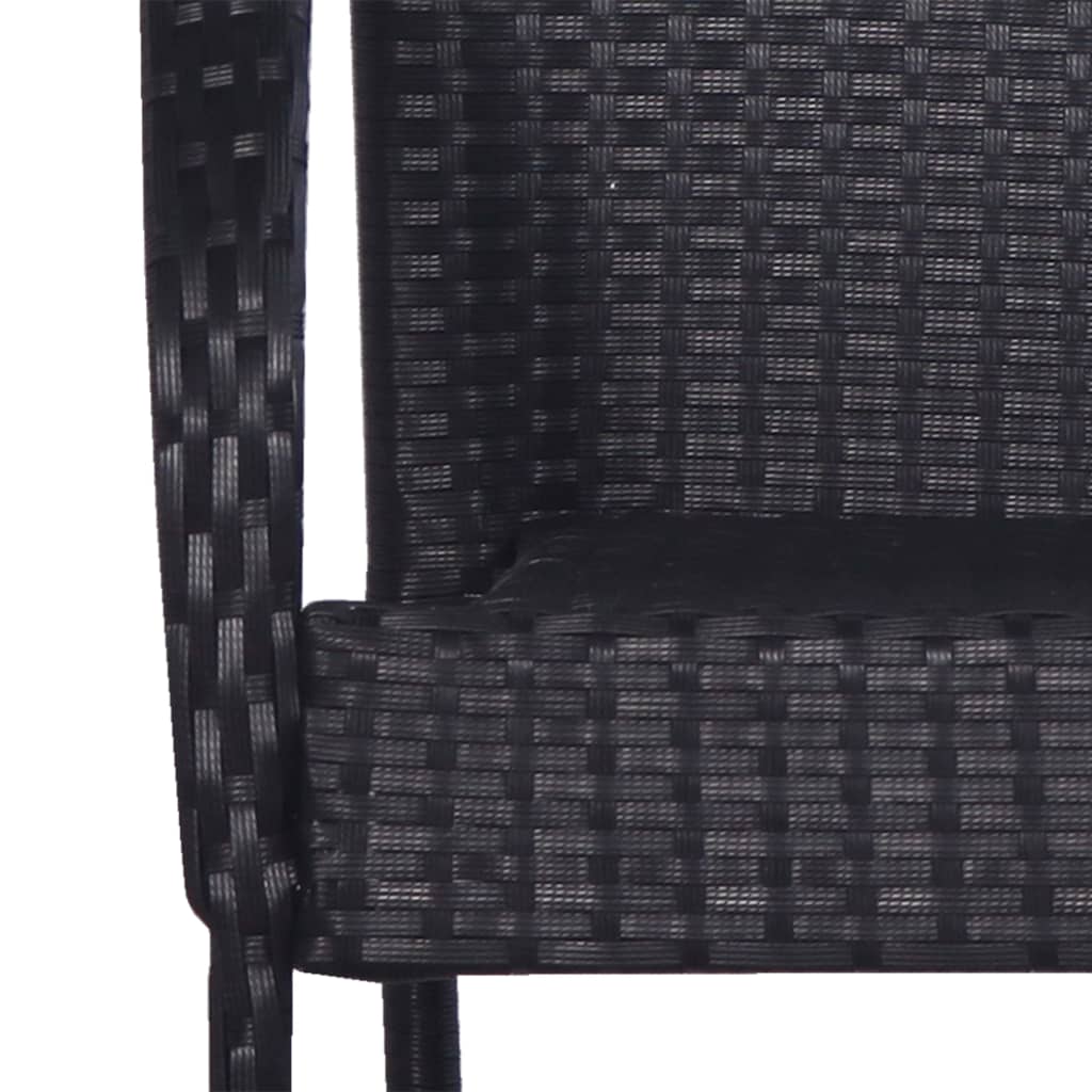 Set mobilier de grădină, 5 piese, negru, poliratan GartenMobel Dekor