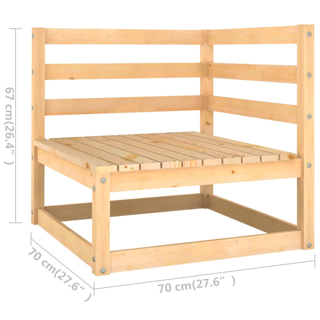 Set mobilier de grădină, 9 piese, lemn masiv de pin GartenMobel Dekor