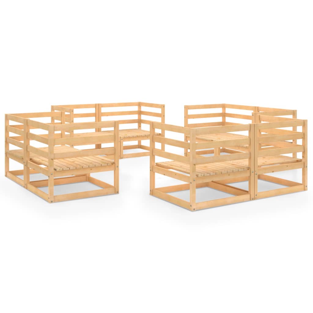 Set mobilier de grădină, 9 piese, lemn masiv de pin GartenMobel Dekor