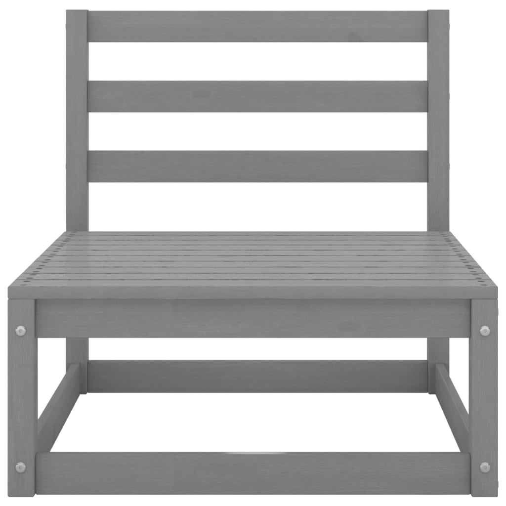 Set mobilier de grădină, 6 piese, gri, lemn masiv de pin GartenMobel Dekor