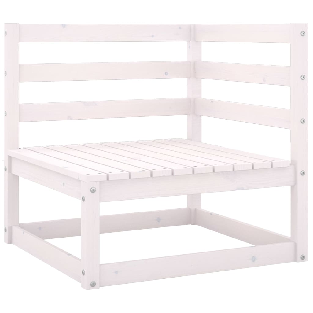 Set mobilier de grădină cu 4 locuri, alb, lemn masiv de pin GartenMobel Dekor